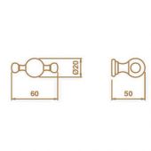 Крючок двойной Fiore CANOVA 244.51 (хром)