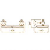 Полка подвесная Fiore REGNO 113.51 (хром)