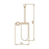 Ёршик туалетный настенный  Fiore REGNO 223.51 (хром)