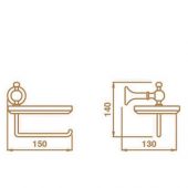 Полотенцедержатель с мыльницей Fiore REGNO 233.51 (хром)