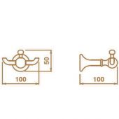 Крючок тройной Fiore REGNO 245.51 (хром)