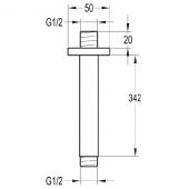 FLOVA STR8 KI010B | потолочный кронштейн для верхнего душа 342 (хром)