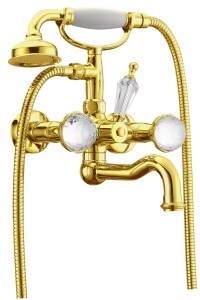 BOHEME Imperiale Presente 333 | смеситель для ванны (золото/swarovski) ― поставщик сантехники и отопительного оборудования SAN-GROZE