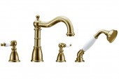 BOHEME Medici 391 | смеситель на борт ванны 4 отв. (бронза/керамика)