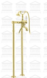 BOHEME Imperiale Ripresa | напольный смеситель для ванны (золото/swarovski) ― поставщик сантехники и отопительного оборудования SAN-GROZE