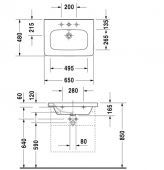 Duravit DuraStyle 232065 | раковина-столешница 65x48