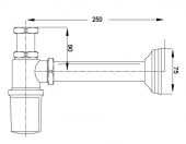 F400 FIMA CARLO FRATTINI | сифон бутылочный для раковины bronzo (бронза)
