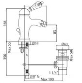 FIORE IMPERIAL SKY 82GO5321 | смеситель для биде gold (золото)