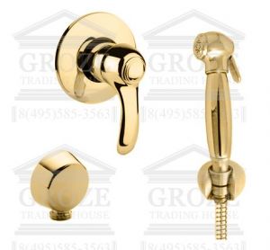 FIORE JAFAR комплект гигиенический душ со смесителем (золото) ― поставщик сантехники и отопительного оборудования SAN-GROZE