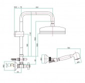 Fiore Margot 26GO0614 | душевая система (золото)