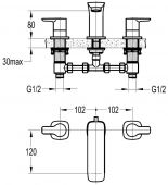 FLOVA URBAN UR3HBAS | смеситель для раковины (хром)
