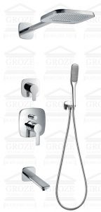 FLOVA URBAN URMBFHS | душевая система с изливом (носиком) на ванну (хром) ― поставщик сантехники и отопительного оборудования SAN-GROZE