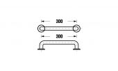 Jika Universum 89711 | поручень универсальный для МГН (300 мм)