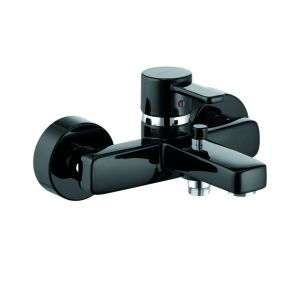 Kludi 386708675N Zenta | смеситель для ванны и душа (чёрный/хром) ― поставщик сантехники и отопительного оборудования SAN-GROZE