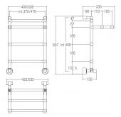 MARGAROLI 455 SOLE | водяной полотенцесушитель (хром)