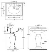 Migliore Impero ML.IMP-25.370.BI | раковина подвесная 70x55