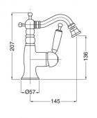 Migliore Oxford ML.OXF-6323CR | смеситель для биде (хром/керамика)