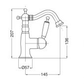 Migliore Oxford ML.OXF-6326BR | смеситель для раковины (бронза/керамика)