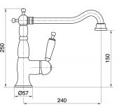 Migliore Oxford ML.OXF-6382CR | смеситель для кухни (хром/керамика)