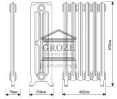 Чугунный радиатор FLOREAL 970/6 IBC Heiztechnik