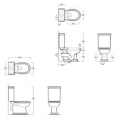 SIMAS AR831 ARCADE | унитаз моноблок напольный (гориз./бронза)