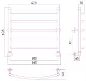 Стилье (Сунержа) Аксиома Люкс 00020-6060 | водяной полотенцесушитель 600х600