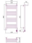 Сунержа Богема 00-0507-1040 | электрический полотенцесушитель 1000x400