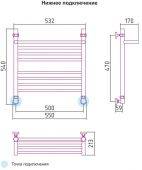 Сунержа Богема 00-0103-5050 | водяной полотенцесушитель с полкой 500x500
