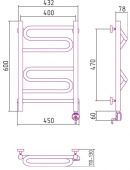 Сунержа Элегия 00-0519-6040 | электрический полотенцесушитель 600x400