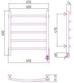 Сунержа Галант 00-0501-6060 | электрический полотенцесушитель 600x600