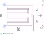 Сунержа High-Tech L 00-0052-5065 | водяной полотенцесушитель 500x650
