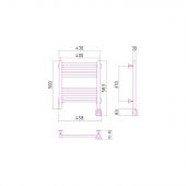 Сунержа Модус 00-0527-5040 | электрический полотенцесушитель 500x400 скрытое подключение