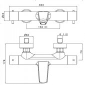 TEKA PACIFIC 77.121.02.00 | термостатический смеситель для ванны и душа 